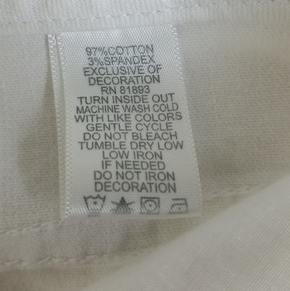 Denim + Company white denim capris size 4 - Picture 7 of 10